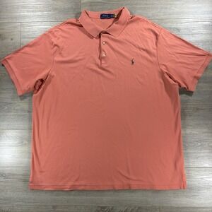 Polo Ralph Lauren Polo Shirt Mens 3XB Peach  Flesh Pony Embroidered Big & Tall